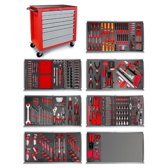 Servante d'atelier complète XL 512 outils MW Tools MWE512G3 de