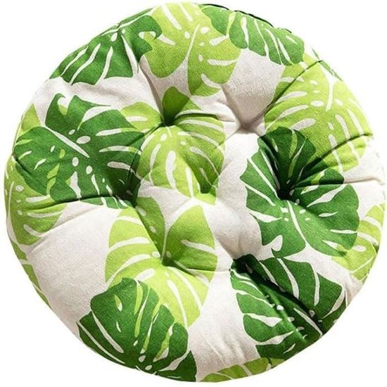 MCNDSI Coussin Rond En Lin - Galette De Chaise, éponge Ronde - Housse Amovible Avec Fermeture éclair - Taille 30/35/40 Cm - Épaisseur 3/5/8 Cm