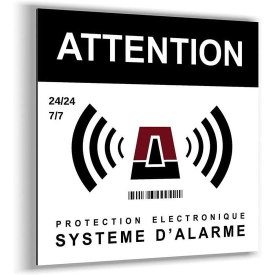 Panneau Rigide Attention Alarme Électronique Carré 15 Cm Ultra — free download