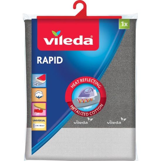 Housse Vileda Comfort Plus Pour Planche à Repasser - Taille Universelle 130x45cm - Design Papillon