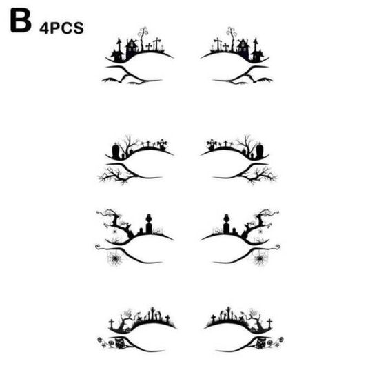 Pack De 4 Serre-têtes Halloween + 10 Tatouages Temporaires - Araignée, Sorcière Et Motifs Festifs Pour Fête Et Carnaval