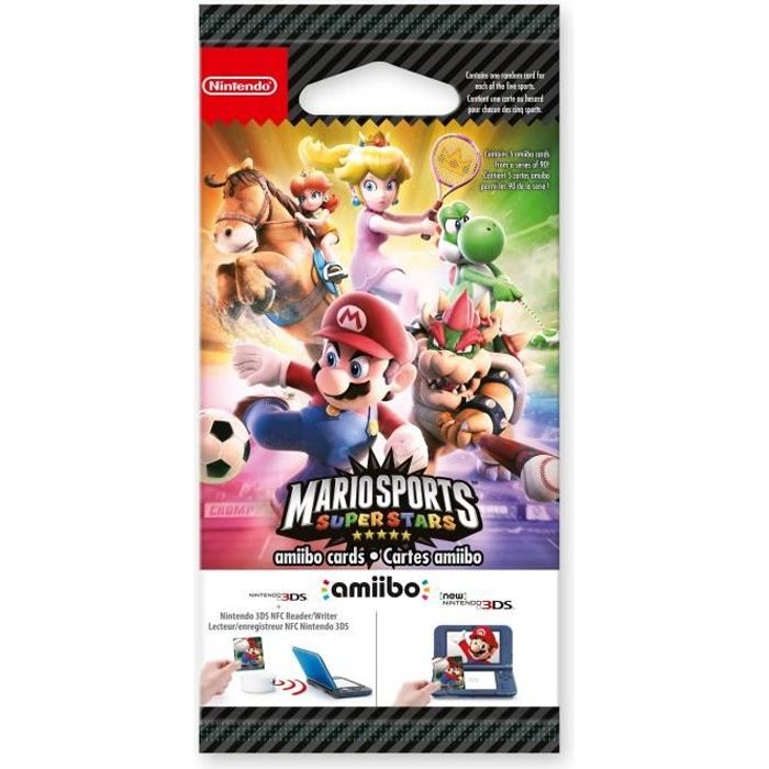 Cartes Amiibo Mario Sports Superstars • Contient 5 cartes