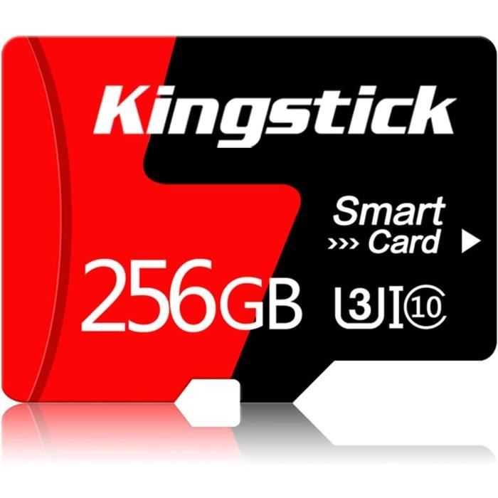 Carte Micro SD 256 Go Carte SD Haute Vitesse Carte Mémoire à 10 Niveaux 256 Go Avec Adaptateur