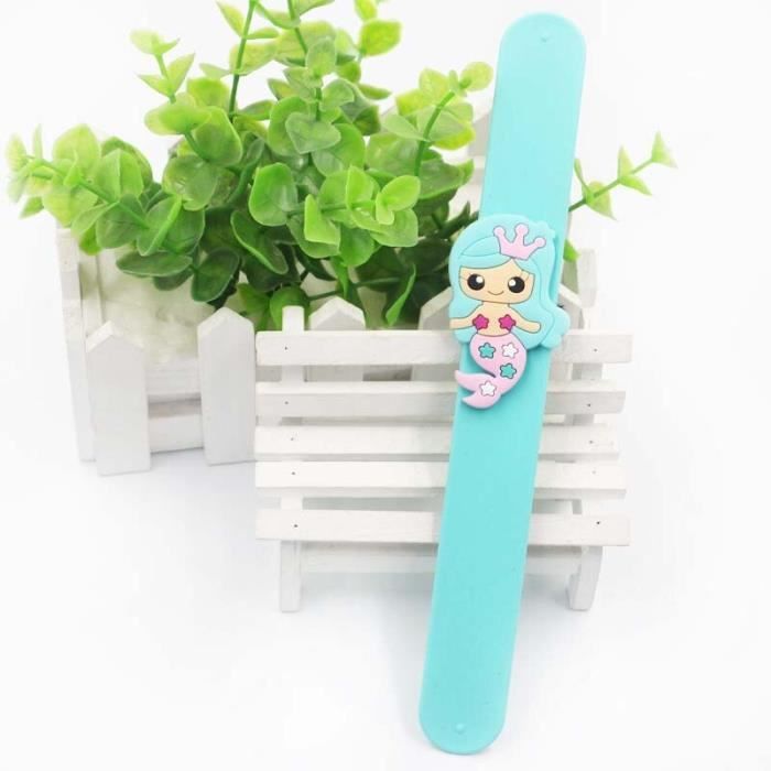 La petite sirène fête faveurs Snap gifle Bracelet Silicone Bracelet Bracelet cadeau de fête