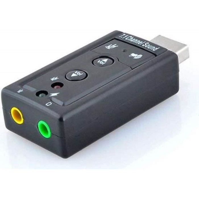INECK® Externe Adaptateur USB Audio Carte son 3D 7.1 Sound casque Headset PS3 neuf