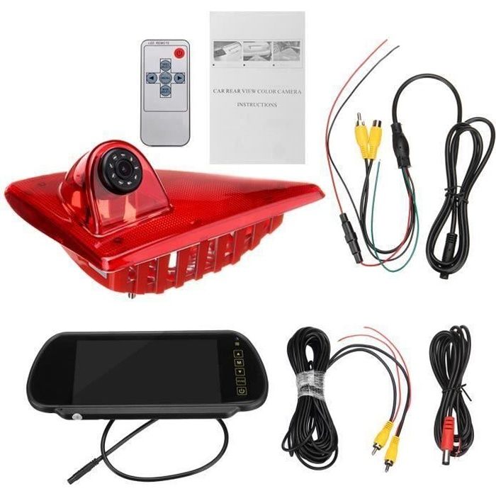 PFTEM 7 pouces Kit Caméra Recul Etanche LED haute Position Pour Renault Master ABS