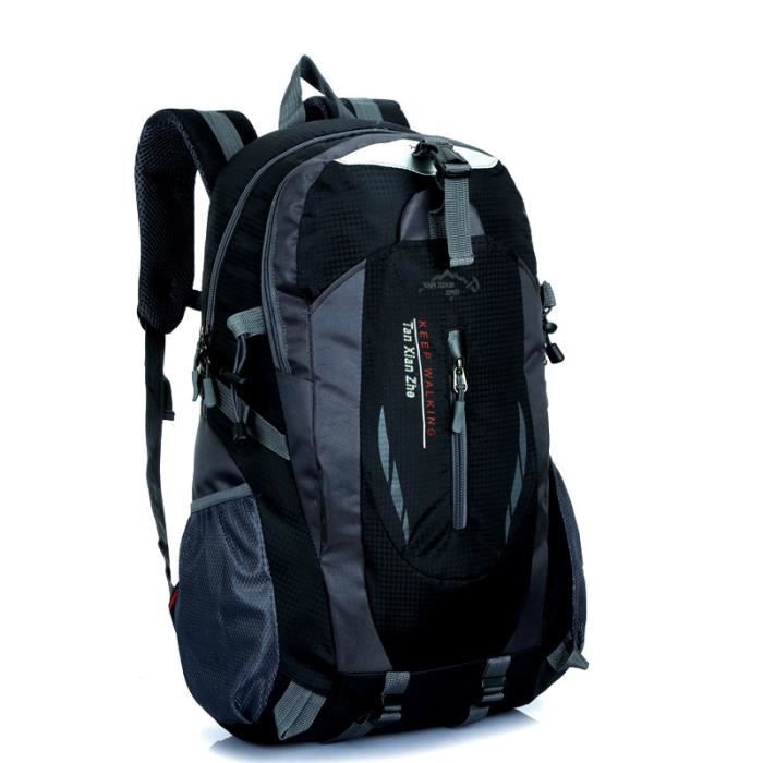 Sac à Dos,40L imperméable à l'eau Durable en plein air escalade sac à dos femmes hommes randonnée Sport - Type Black