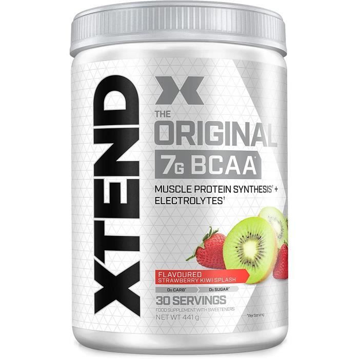 Poudre XTEND Original aux BCAA fraise-kiwi - complément alimentaire aux acides aminés ramifiés - 7 g de BCAA + électrolytes p 473
