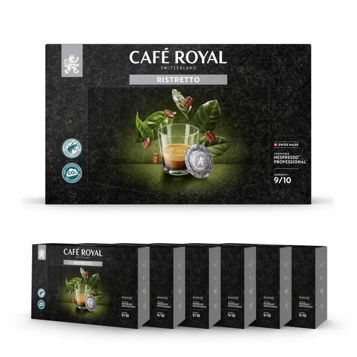 300 CAPSULES COMPATIBLES NESPRESSO PRO® - RISTRETTO - 6 Boites de 50 Dosettes Compatibles Nespresso Pro®