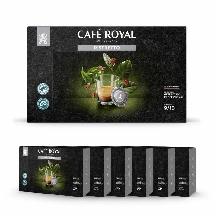 CAFE ROYAL PRO - 300 CAPSULES COMPATIBLES NESPRESSO PRO® - RISTRETTO - 6 Boites de 50 Capsules Compatibles Nespresso Pro®