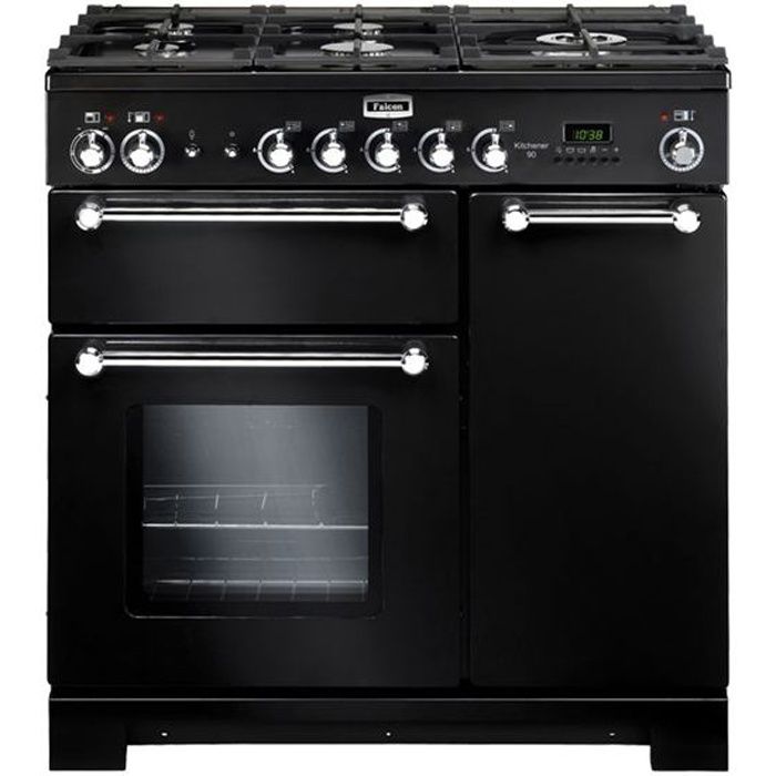 KITCHNER 90 NOIR CHROME 2 FOURS + 5 FEUX GAZ
