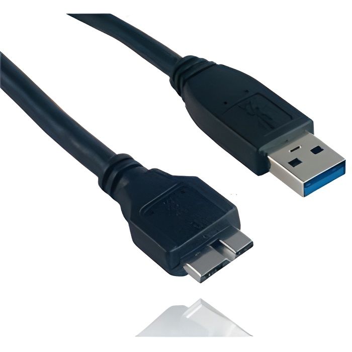 MCL Câble USB 3.0 type A Mâle / micro B Mâle - 1,80 m