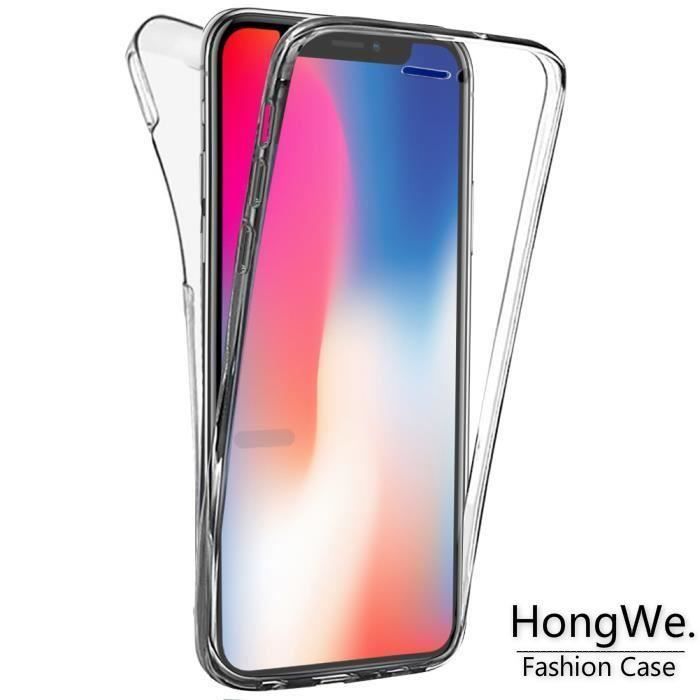 Coque Gel iPhone X, Buyus Coque 360 Degres Protection INTEGRAL Anti Choc , Etui Ultra Mince Transparent INVISIBLE pour iPhone X