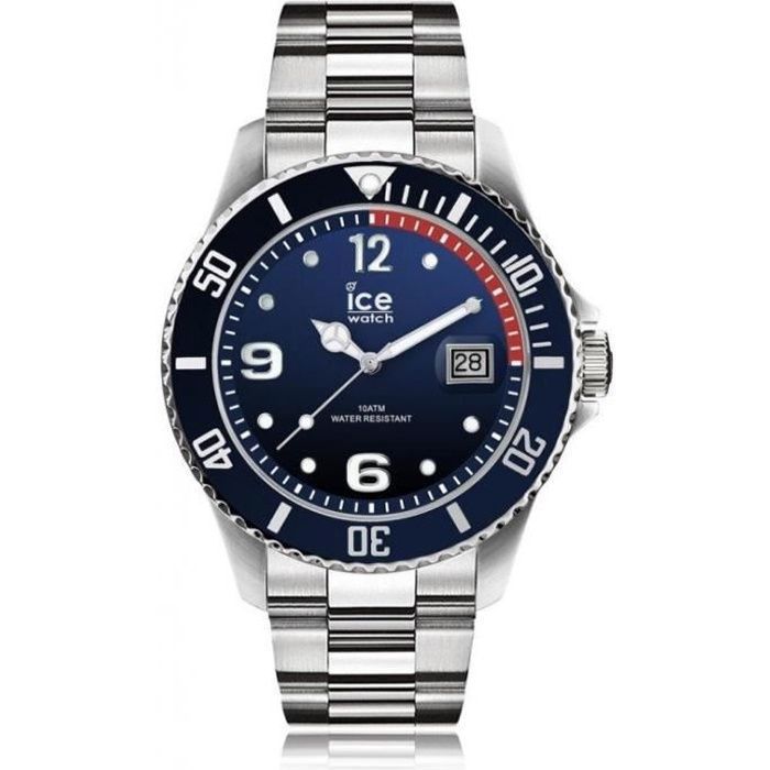 Ice-Watch - ICE steel Marine silver - Montre bleue pour homme avec bracelet en metal - 015775 (Large)