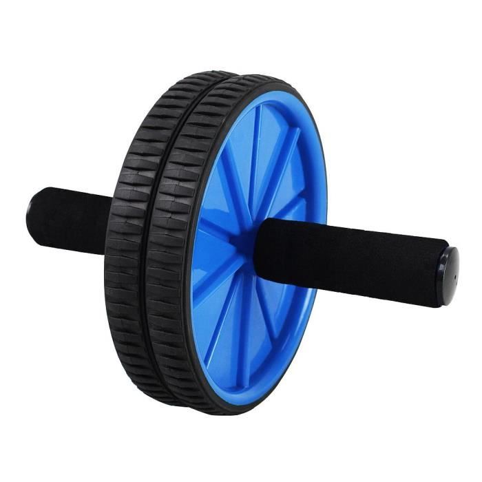 Ab Roller avec Tapis pour Genoux, Roue Abdominale, Bleu, Charge maximale: 100 kg