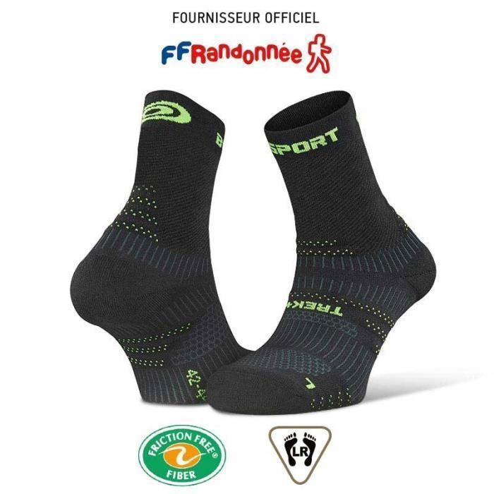 Chaussettes de randonnée BV Sport Trek evo - noir/vert