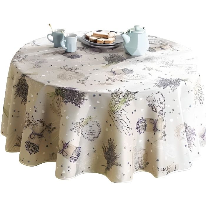 Nappe lavande ronde 100% polyester Ø 150 cm