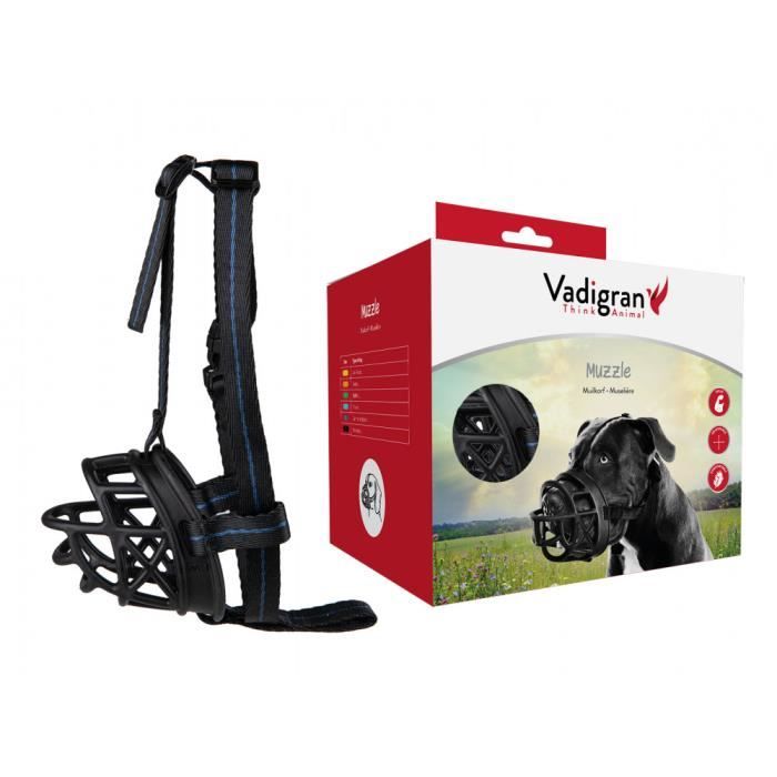 Muselière caoutchouc. taille 6. pour type de chien Rottweiler.-Vadigran 20,000000 Noir