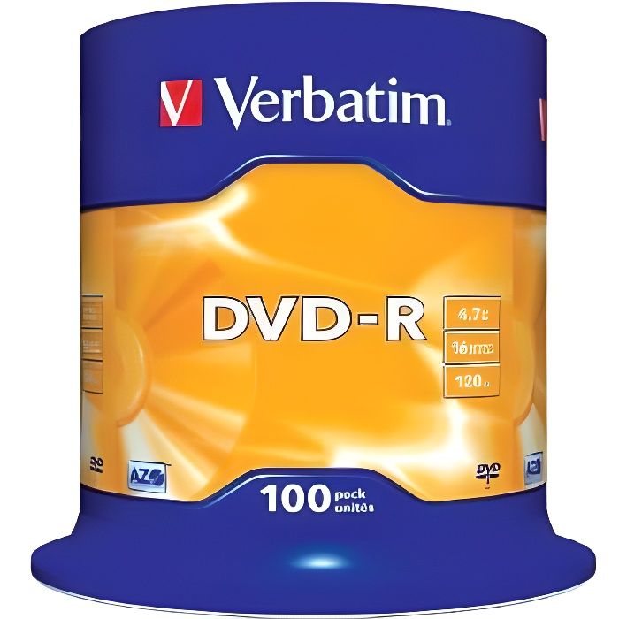 100 DVD-R Vierge Verbatim