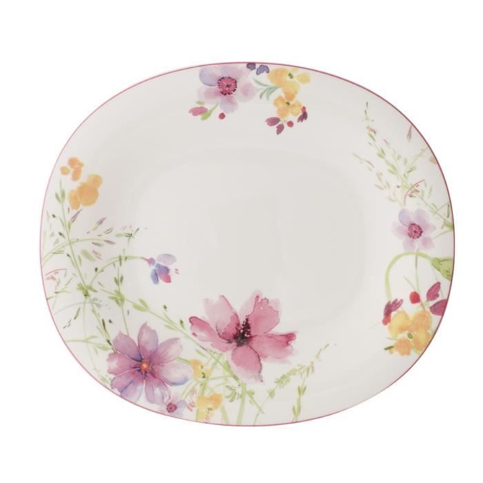 Villeroy & Boch Mariefleur Basic Assiette plate ovale Porcelaine Blanc 29 x 25 cm