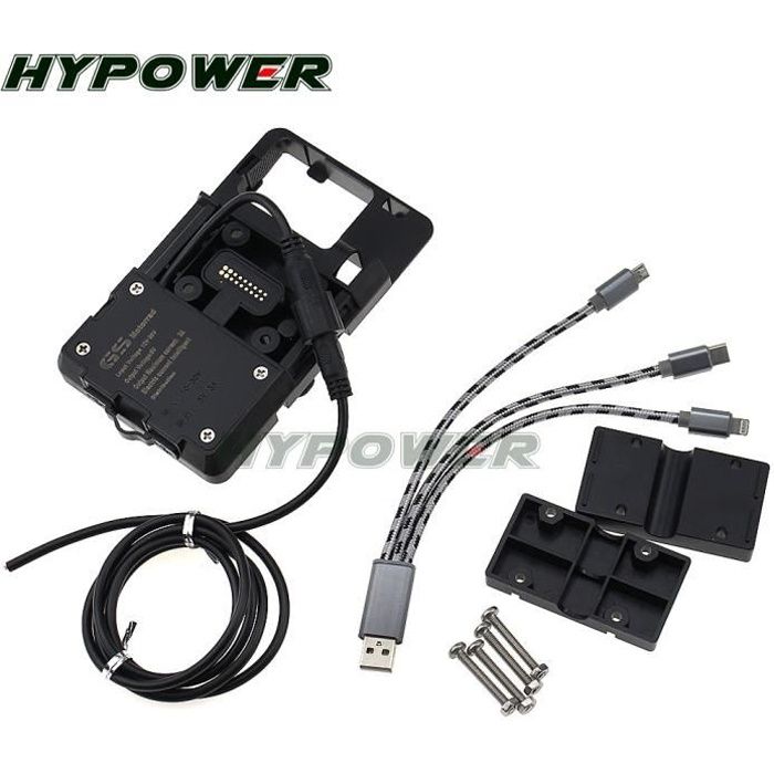 USB navigation brack -Support USB de Navigation GPS pour téléphone portable,support de chargement USB pour BMW R 1200 GS high verso