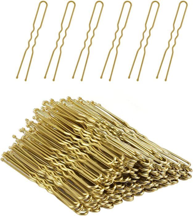 5 épingles à Cheveux Dorées Nacrées - Accessoires Mariage Ou Soirée