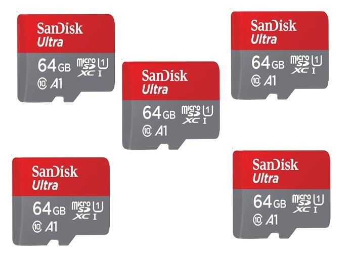 Lot de 3 Carte Mémoire Micro SDXC SanDisk Ultra 64g Vitesse de Lecture Allant jusqu'à 140MB/ Classe 10 U1 A1 TF Carte - vue 3