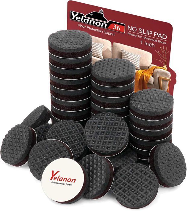 Milleplus-4pcs Patins en caoutchouc antidérapants autocollants pour pieds de meubles, canapé Milleplus-4pcs Patins en caoutchouc antidérapants autocollants pour pieds de meubles, canapé