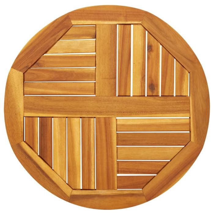 vidaXL Dessus de table Ø60x2 cm rond bois massif dacacia plateau de table de remplacement plateau de meuble en bois 4004248