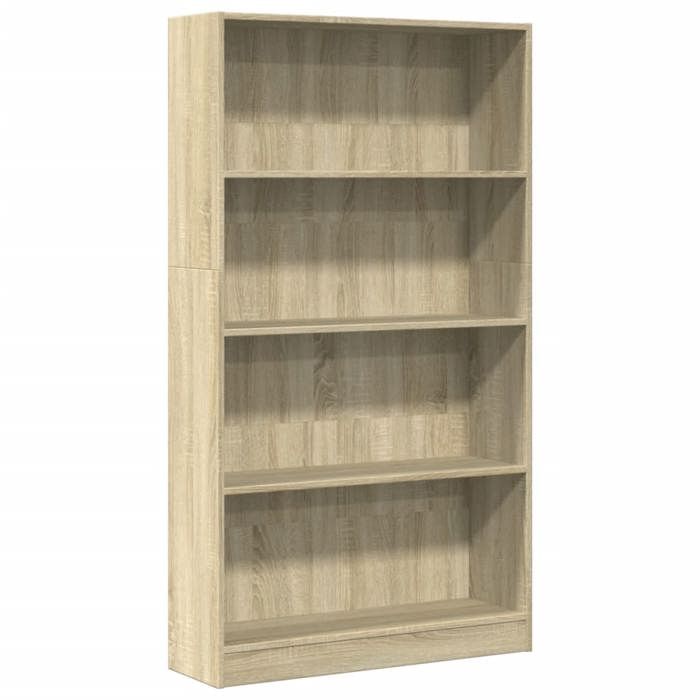 Bibliothèque - mango - Meuble de rangement - chêne sonoma - 80x24x143 cm - bois dingénierie M545