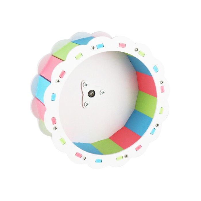 Roue à Hamster Silencieuse 14 X 14 Cm - Pour Hamsters, Souris, Gerbilles - Double Roulement, Sans Couinement