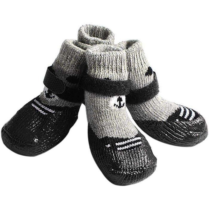 Comparer les prix de Chaussettes antidérapantes pour chien bottes imperméables pour chien chaussures en coton pour animal domestique protections