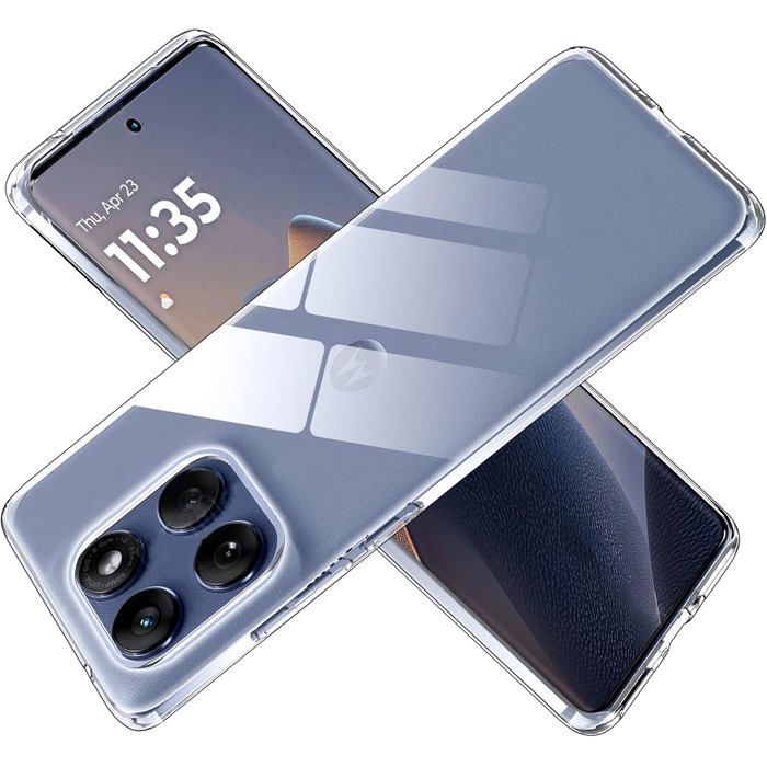 Housse Edge 60 Coque Transparente CRESEE Motorola Edge 60 Fusion/Edge 60 - TPU Protection Chocs - Bords Surélevés Motorola Antichoc
