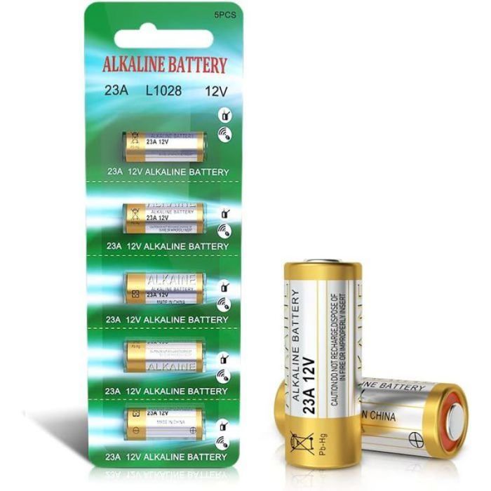 Lot de 5 Piles alcalines 23 A 12 V A23S MN21-23 L1028 A23 12 V