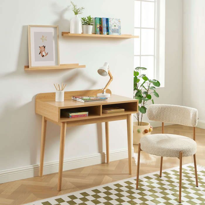 Bureau enfant NILA effet chêne 90cm - Bois
