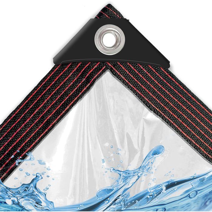Bâche Transparente Imperméable 2 X 4 M Avec Œillets Pour Balcon Protection Contre La Pluie/Bac À Sable Bâche Transparente Pour M