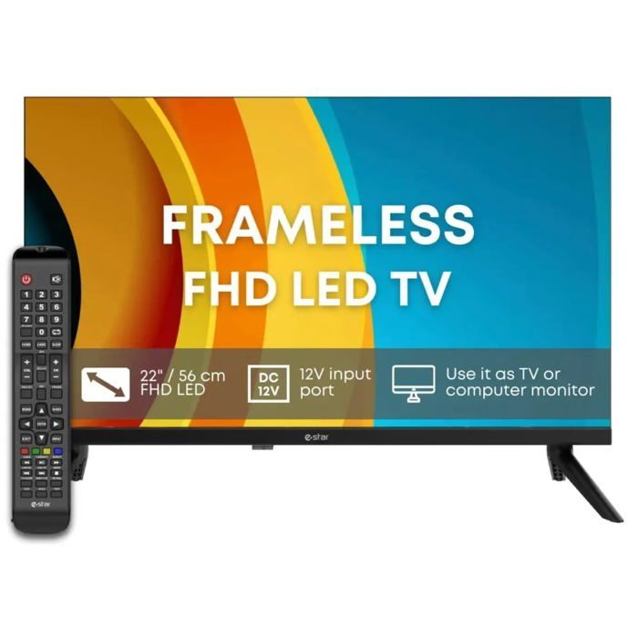 Téléviseur LED ESTAR LEDTV24R2T2 24 pouces HD 720p (1366x768) Tuner DVB‑T C S2 T2