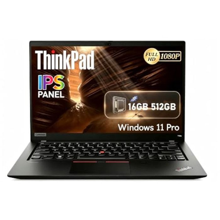 ThinkPad T14s Gen 1 Ordinateur Portable 14 FHD (1920 x 1080) Intel Core i7-10610U 16 Go de RAM SSD de 512 Go Clavier QWERTY