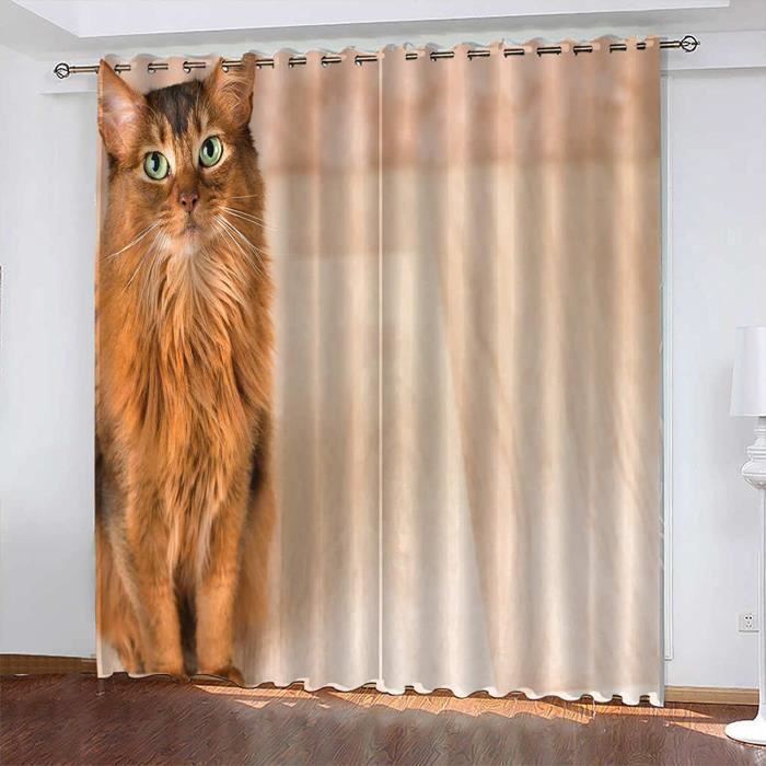 Rideaux Occultants Jungle Animaux - 2 Panneaux 140x240 Cm - Thermique, Opaque - Pour Chambre Enfant, Salon - 1