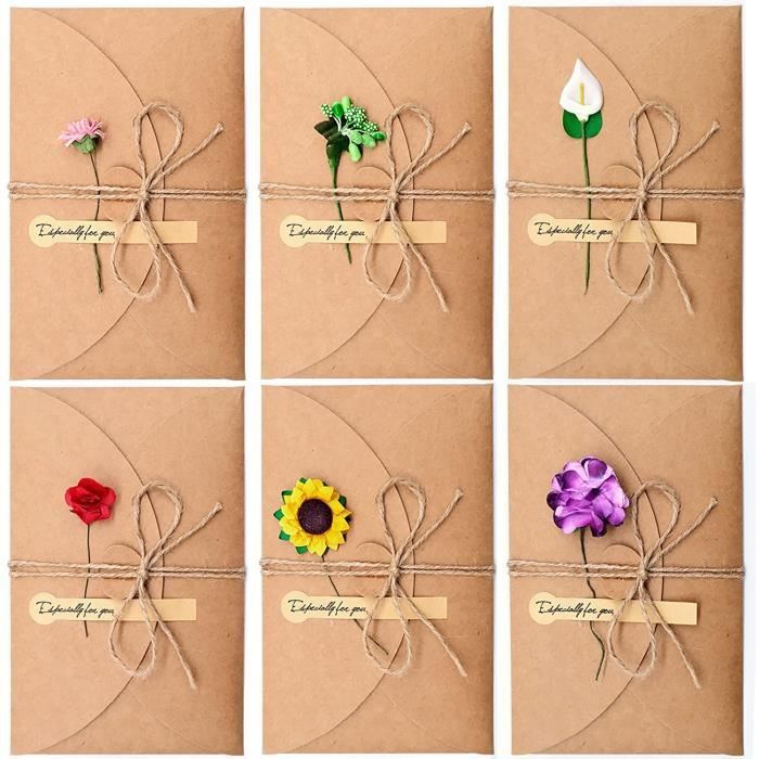 KAHEIGN 700 Pièces Cartes En Papier Kraft, 7 Couleurs Vide Kraft Carte De Message Cartes De