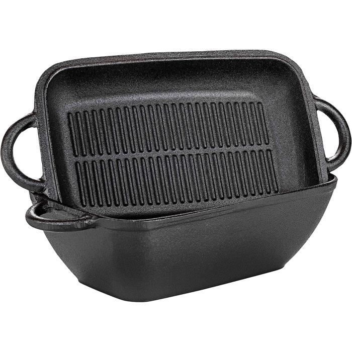 Cocotte En Fonte Navaris - Moule à Pain 34cm - Pour Four, Induction Et BBQ - Avec Couvercle