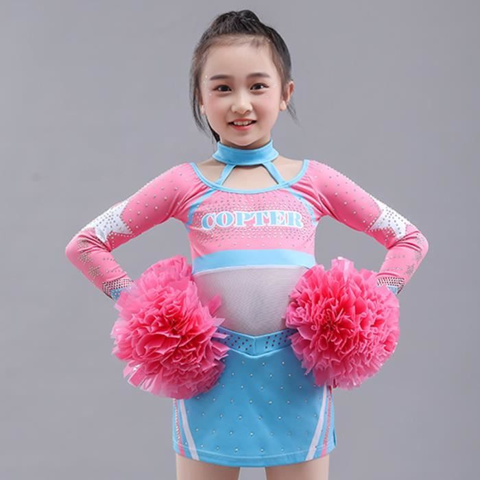 Uniforme plus pompon - Verser145 - Uniforme de pom-pom girl brillant pour  filles, Costume de danse, Manches l