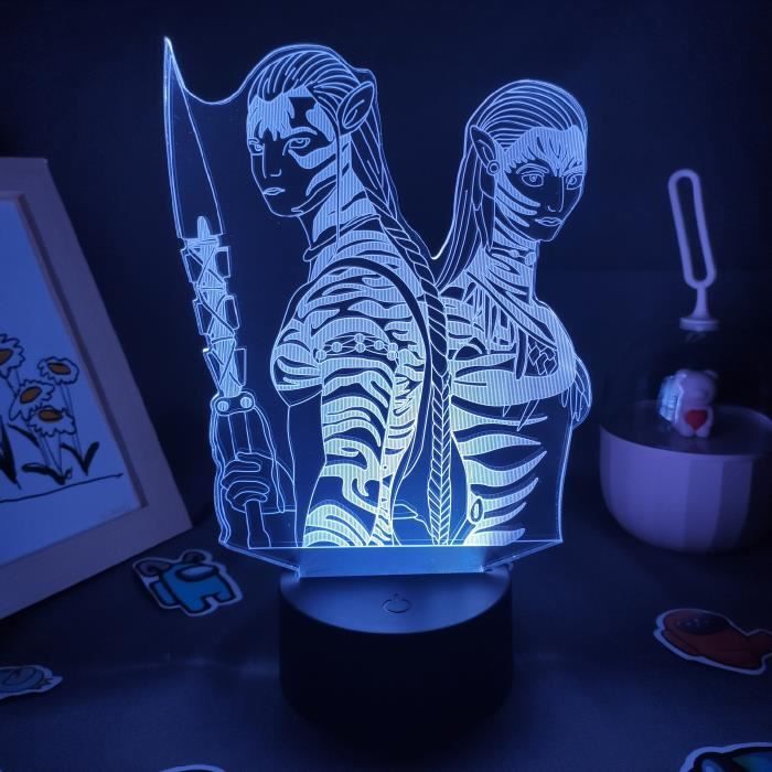 Lampe à poser - Avatar - 3D LED RGB - USB - Décoratif - Idéal pour ...