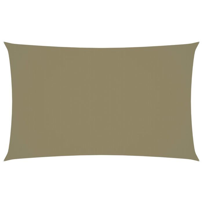 Voile toile dombrage parasol tissu oxford rectangulaire 3 x 6 m beige 02_0009686