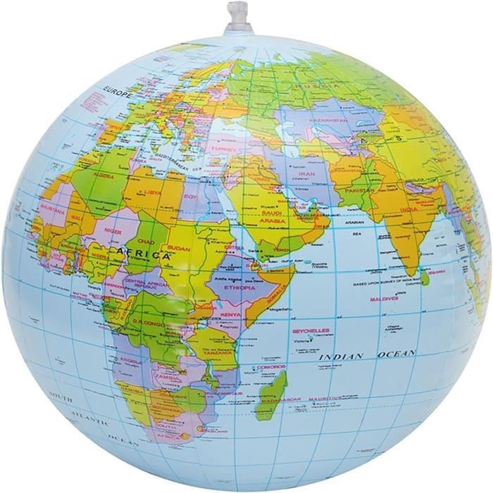 Globe Terrestre Gonflable 30 Cm Keycraft - Éducatif, Multicolore, Pour Enfants à Partir De 3 Ans - 1