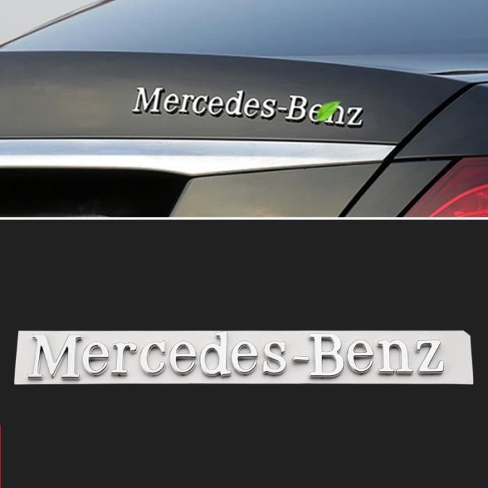 Logo Mercedes Benz Sticker 3D Argent Emblème pour Benz Voiture Insigne  Marque Autocollant Décalcommonie Décoration - Cdiscount Auto