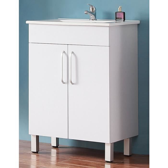 Meuble Sous Vasque 60cm Meuble Blanc Vasque En Ceramique
