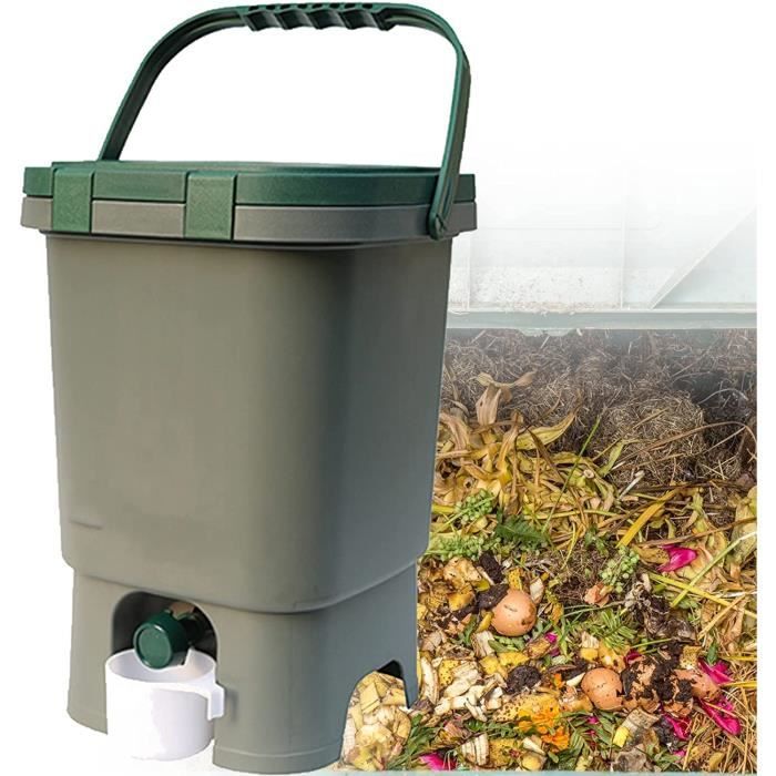 Composteur de jardin - bac à compost pour déchets - rotatif 360