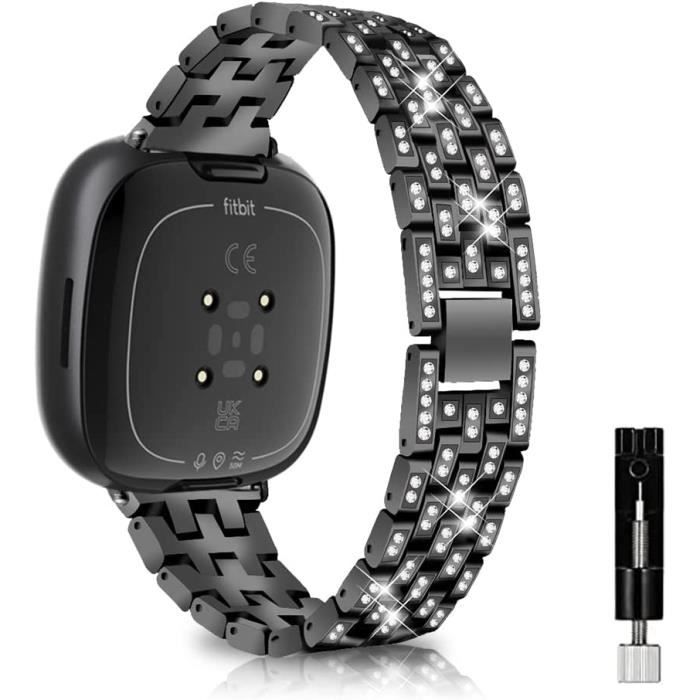 Bracelet acier Fitbit Versa 4 (argent) 