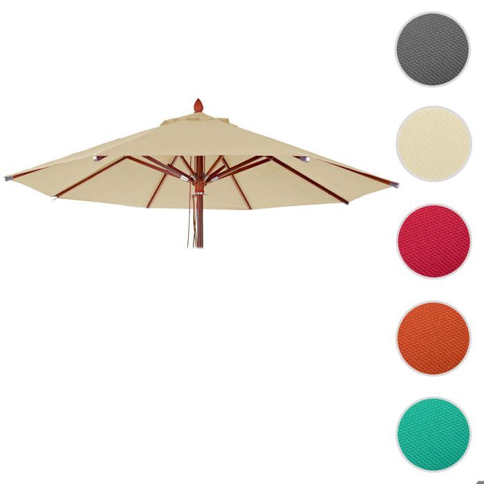 Toile pour parasol de gastronomie en bois MCW-C57 rond Ø4m polyester 3kg crème